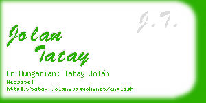 jolan tatay business card